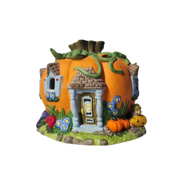 Partylite Harvest Pumpkin Tea Light House - P7316 Retired Halloween Decor - Picture 1 of 8